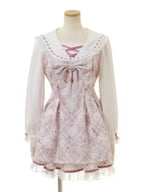 Vestido japonés JK dulce falso de dos piezas Kawaii nuevo con lazo estampado, vestidos Lolita delgados a la moda, trajes vintage Harajuku para mujer, estilo hada