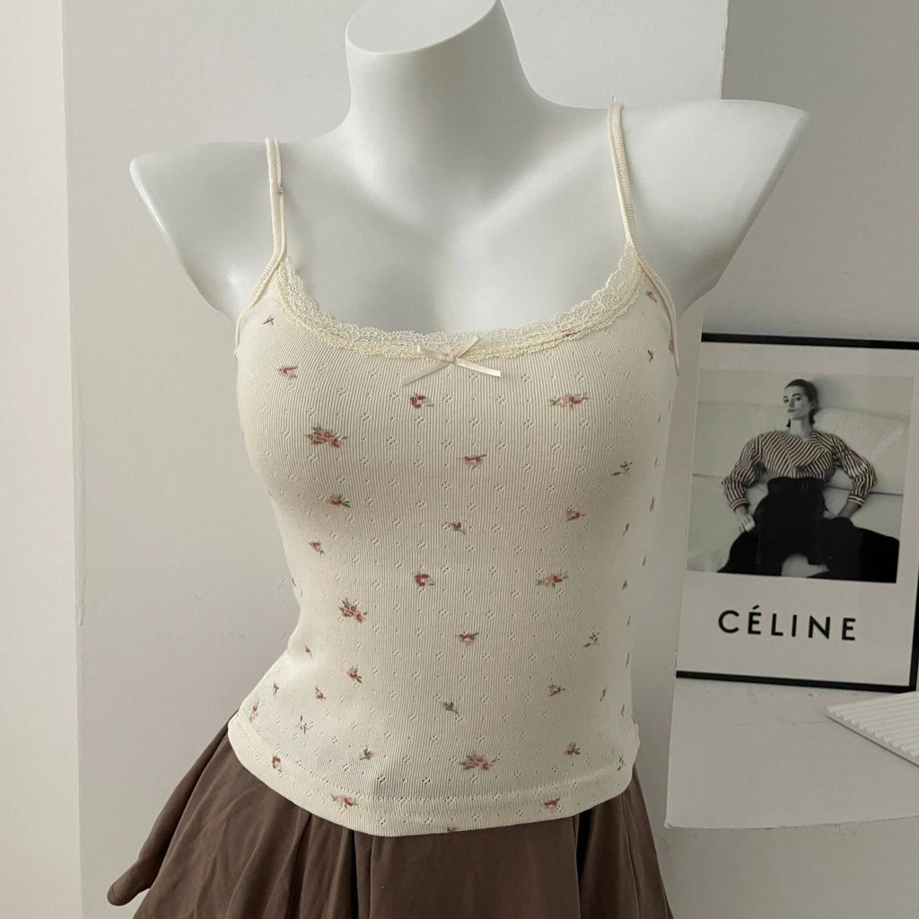 Lace Trim Tank Top