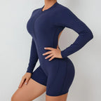 V Back Scrunch One-Piece Romper