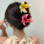 Gradient Flower Acrylic Hair Clip