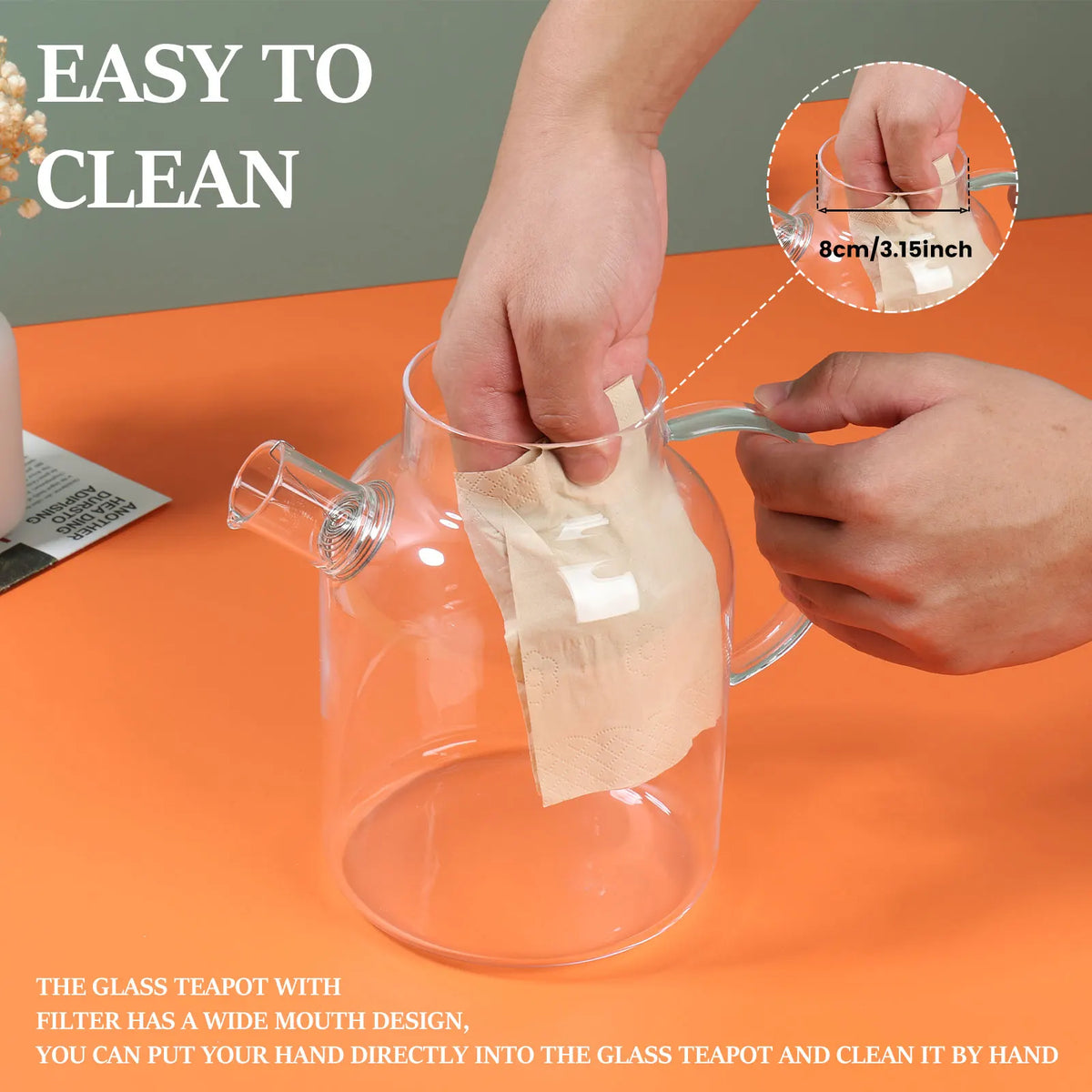 1.8L Glass Pitcher with Lid