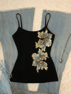 Lace Spliced Halter Tank