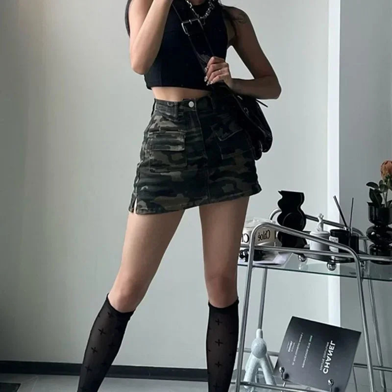 Camouflage Cargo Skirt