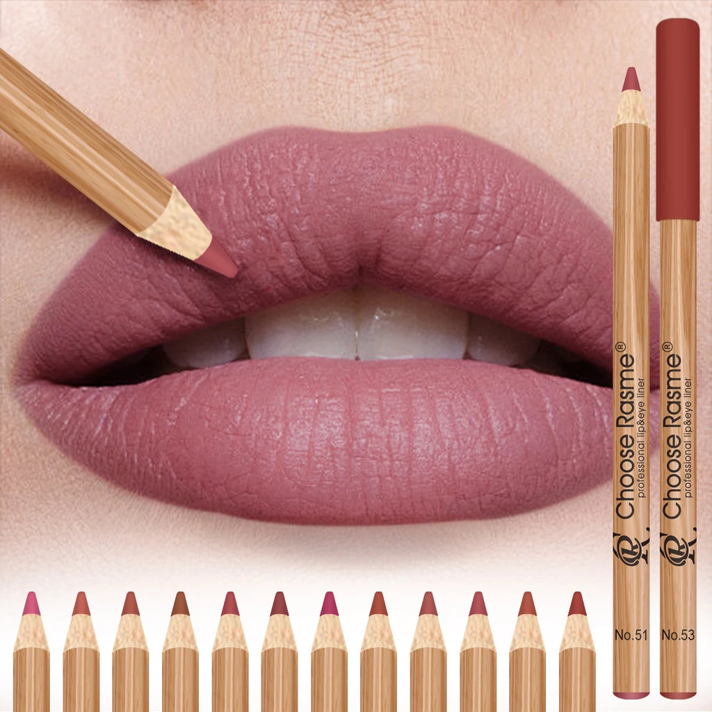12 Matte Lip Liner Pencil Set