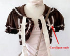 Cárdigan de encaje + Top camisola + Minifalda a cuadros