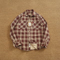 Pocket work plaid shirt