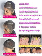 250 Density 100% Human Hair Bone Straight 40 42 Inch 360 Lace Front Wig 13x4 13x6 HD Lace Frontal  Wigs Brazilian