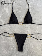 Conjunto de bikini nuevo 2025 Bikinis sexy Trajes de baño para mujer Trajes de baño para mujer Traje de baño brasileño Trajes de baño para nadar Ropa de playa biquini Verano
