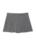 Pleated Short Skirt
