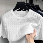 knitted short sleeve tee