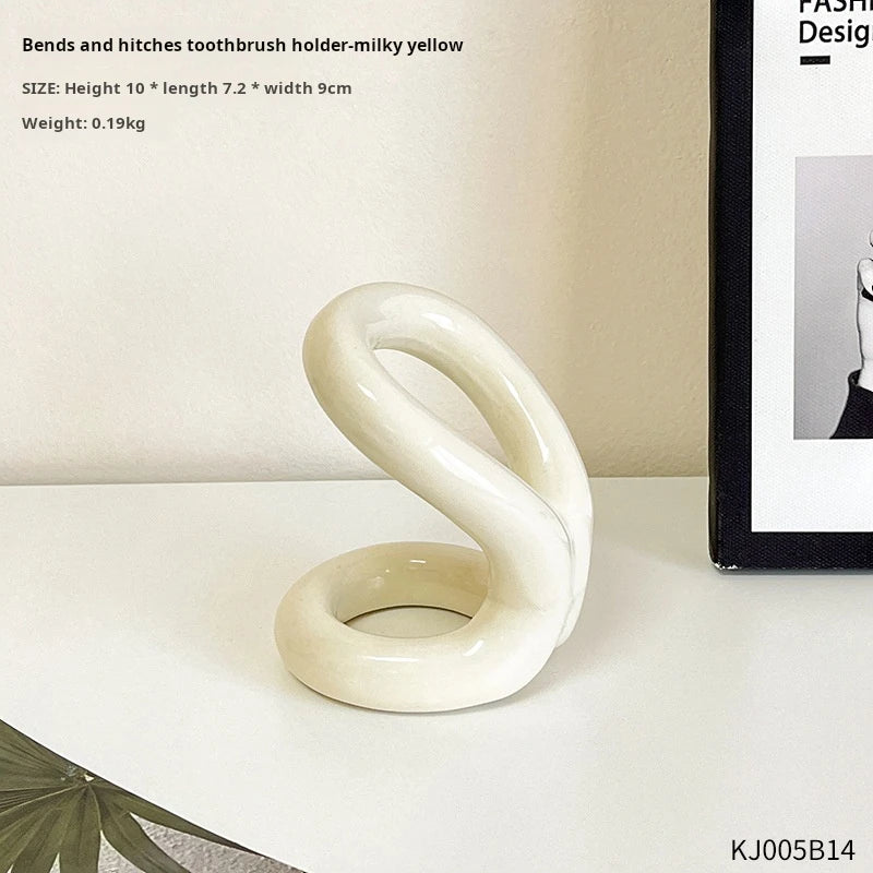 Ins modern casual rope series ceramic toothbrush holder