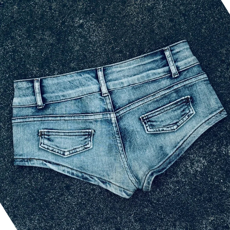 2026 Verano Nuevos Shorts de Jean con Remaches Diseño Súper Ultra Tiro Bajo para Mujer Chicas Y2k Calientes