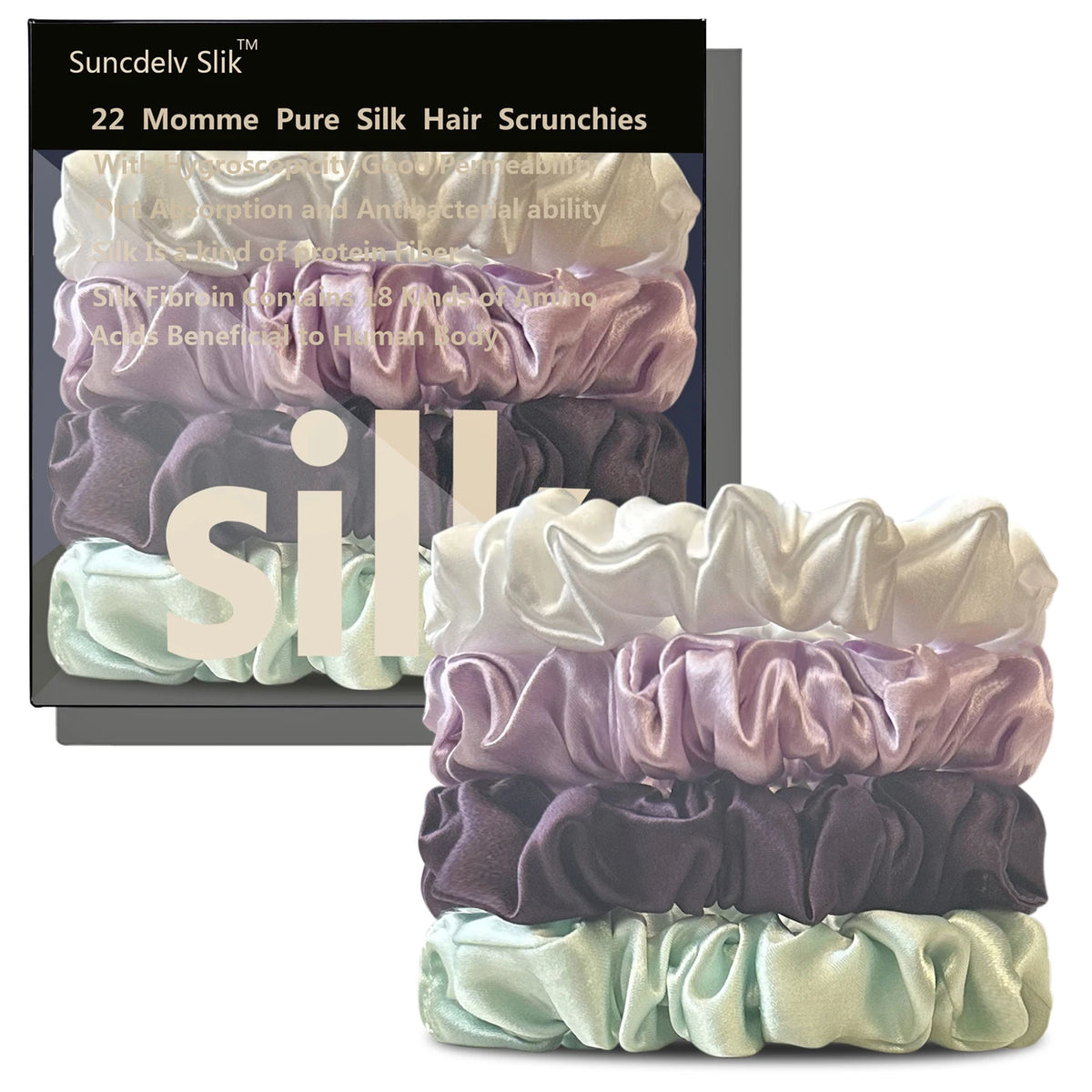 Silk Hair Scrunchie Handmade 100% Pure Mulberry Sillk Hairbands