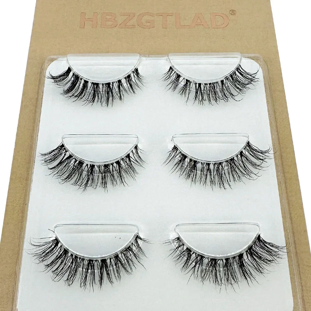 3Pairs Short Mink Lashes