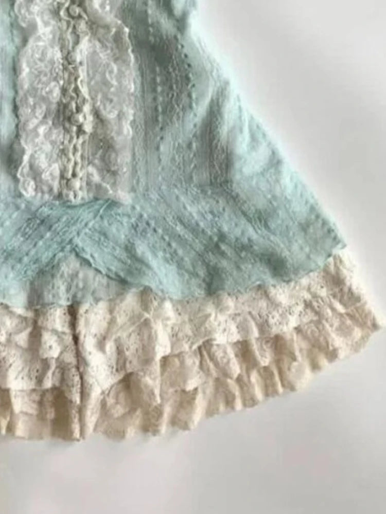 Lace Top +  Mini Skirt Set