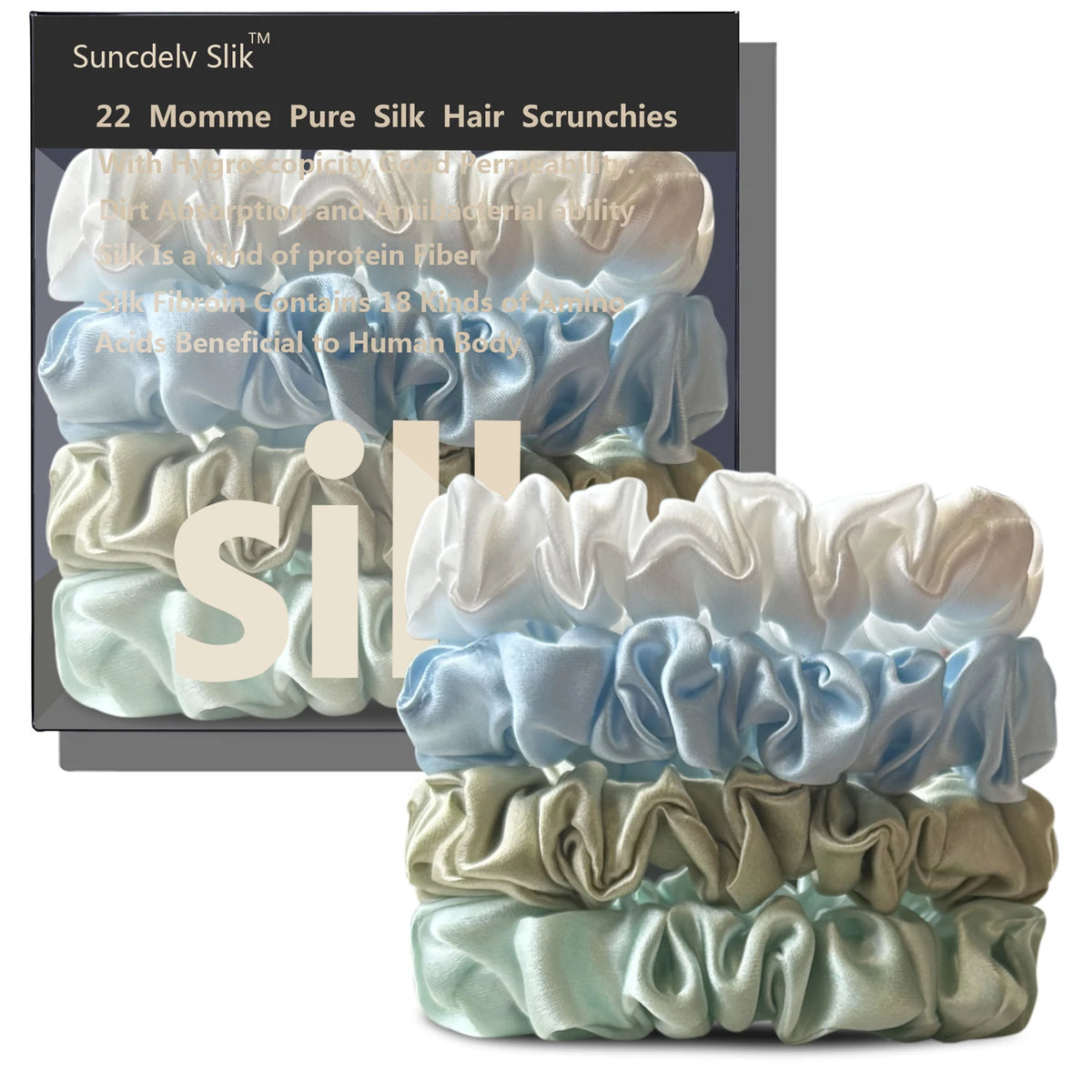 Silk Hair Scrunchie Handmade 100% Pure Mulberry Sillk Hairbands