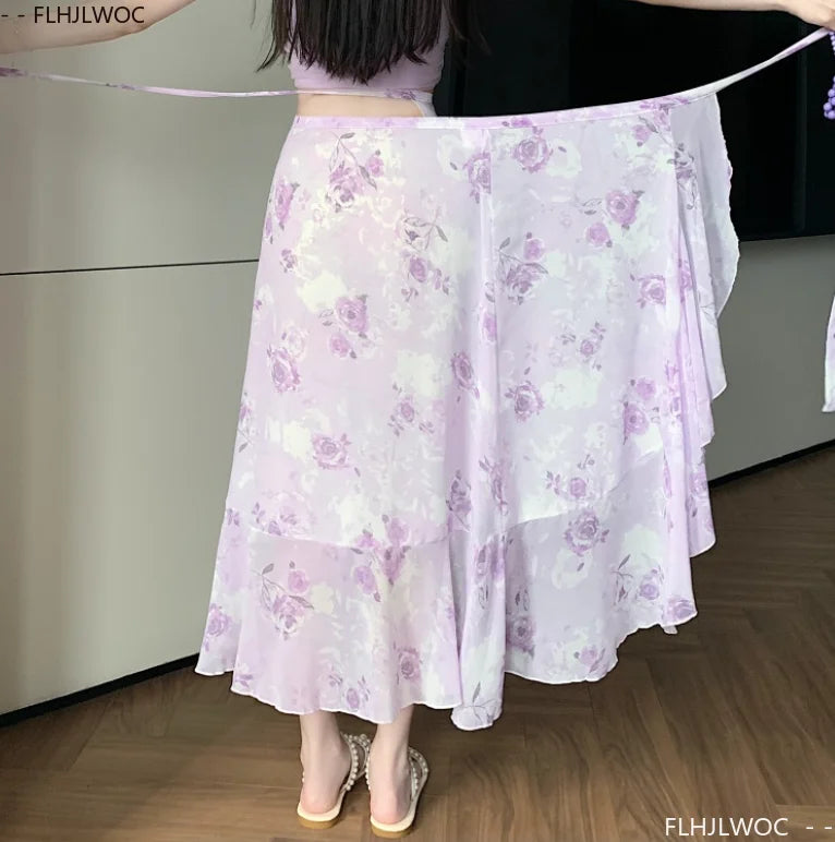 High-Waist Wrap Mini Skirt