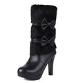 Round Toe Mid Calf Boots