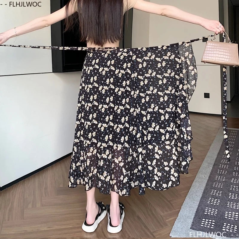 High-Waist Wrap Mini Skirt