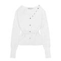 Top de punto para principios de primavera 25S Ajustado Escote en V holgado Dobladillo con abertura Diseño con tirantes Ajustado Top de punto