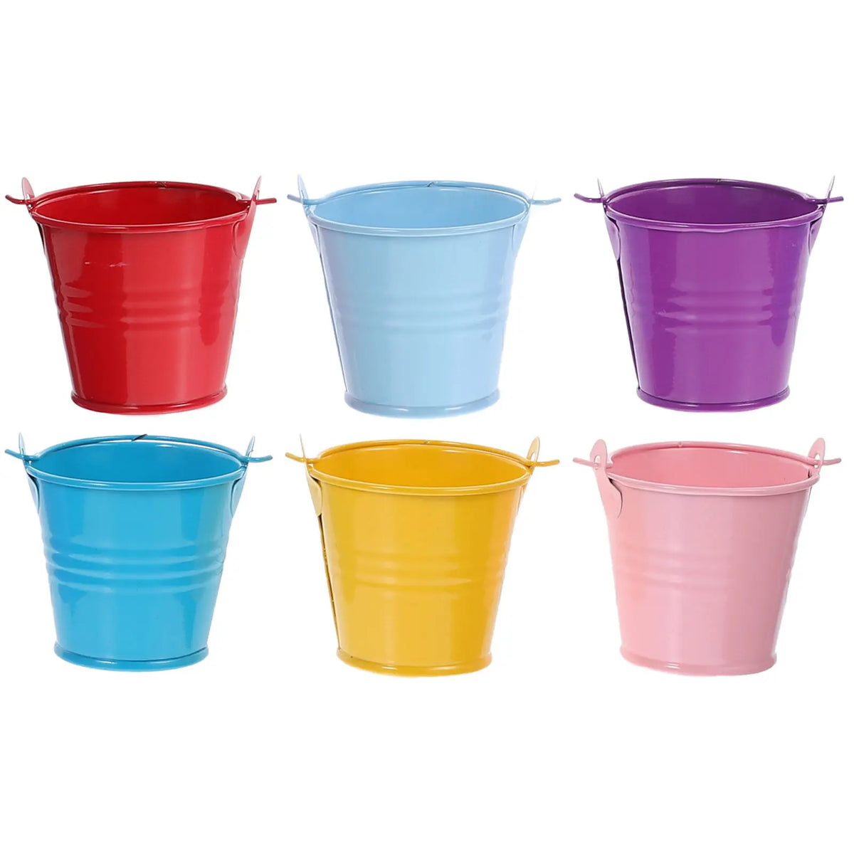 6pcs Colorful Iron Flower Pots