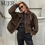 MUJER Chaquetas bomber de piel sintética para mujer, chaquetas de béisbol oversized para mujer, abrigos con cremallera, chaqueta de entretiempo para mujer, ropa de abrigo