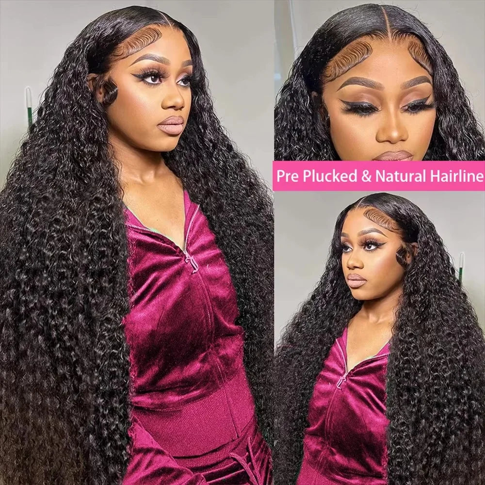 13x6 Glueless Brazilian Deep Wave Curly HD Lace Frontal Wig