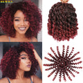 Ombre Jamaican Bounce Wand Curl Crochet Hair 8 inch Short Synthetic Wand Curly Crochet Braids Hair