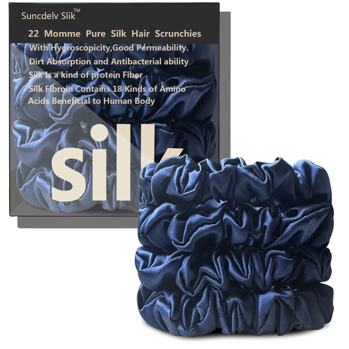 Silk Hair Scrunchie Handmade 100% Pure Mulberry Sillk Hairbands