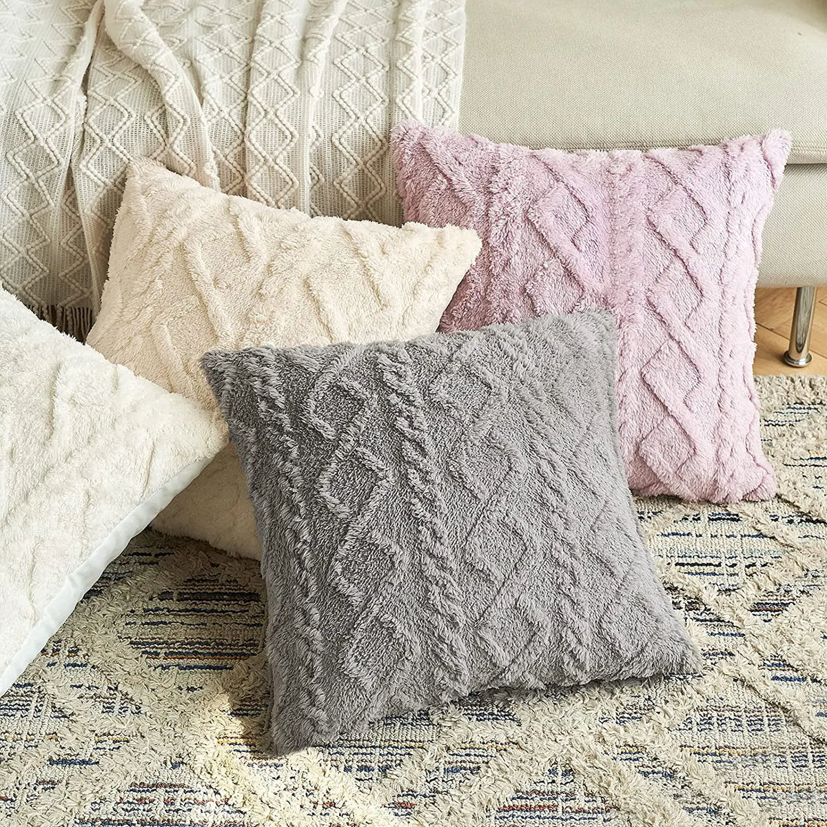 Short Fleece Cushion Cover