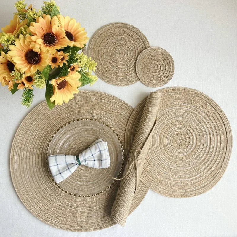 Nordic Style Imitation Cotton Yarn Placemat