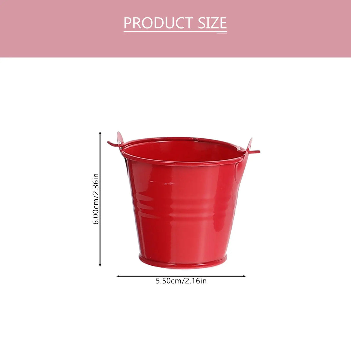 6pcs Colorful Iron Flower Pots
