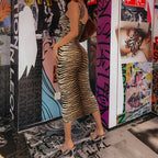 V-Neck Backless Strapless Dress