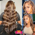 Body Wave Highlight Hd Lace Front Human Hair Wigs 13X6 13X4 HD Transparent Lace Frontal Wigs Human Hair Highlight Wigs For Women