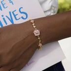 Sparkling Cherry Blossoms Butterfly Bracelet