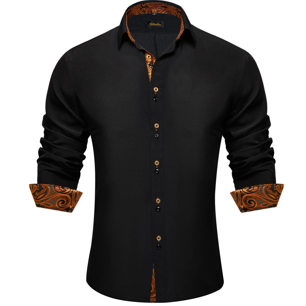 Long Sleeve Turn Down Collar Shirt