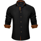 Long Sleeve Turn Down Collar Shirt