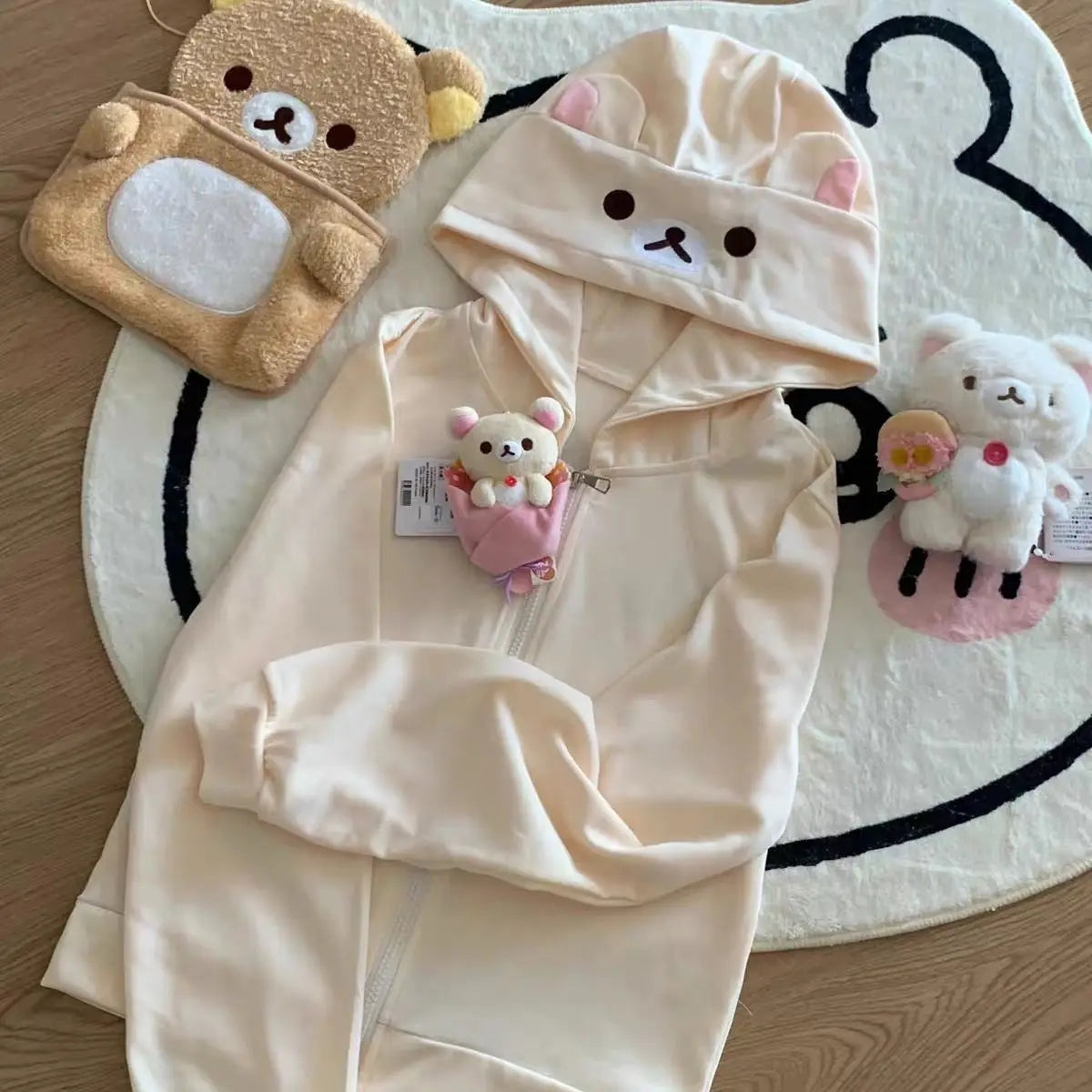 Kawaii Bear Ear Zip Up Hoodie