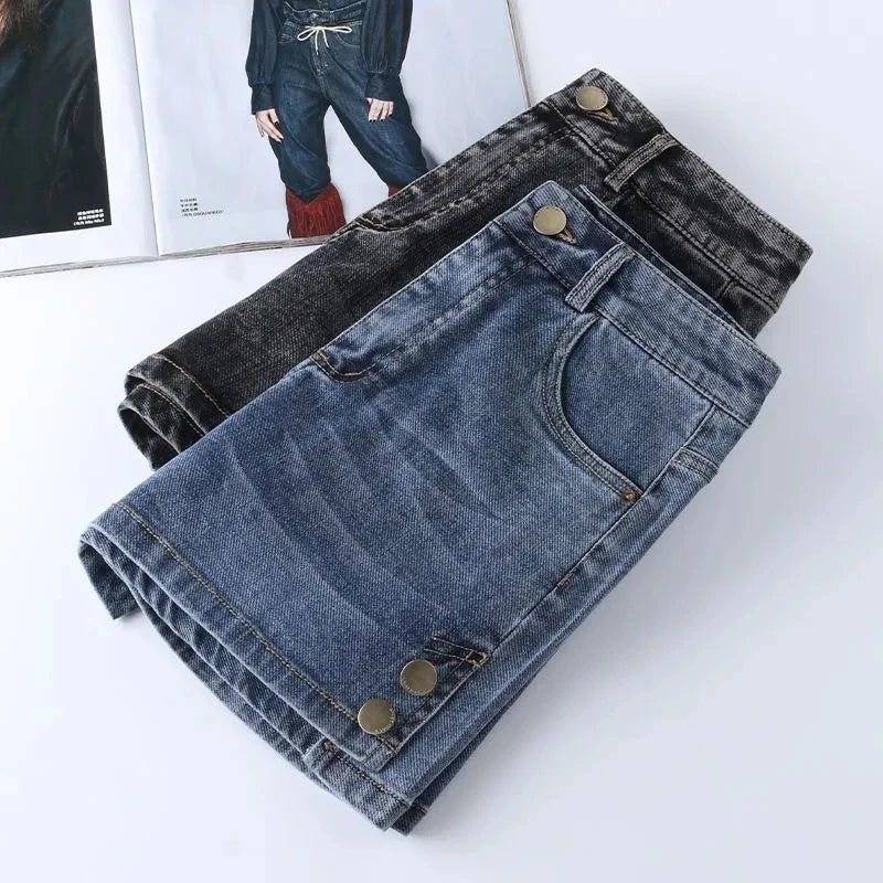 Shorts vaqueros de talle alto