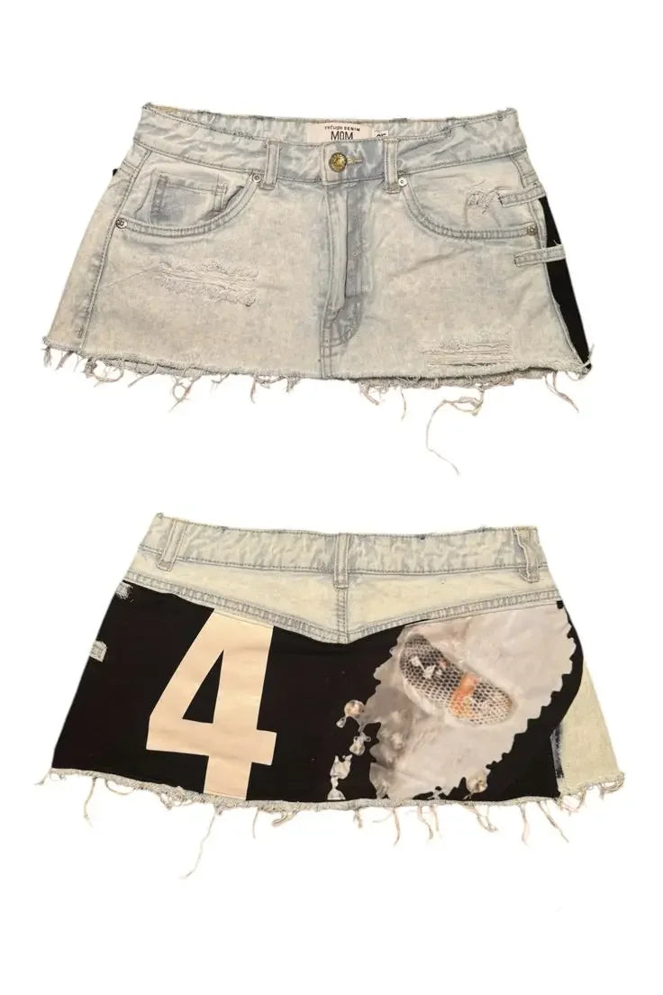 Minishorts vaqueros estilo retro Y2K para mujer, lavados, amarillos y azules, desgastados, Harajuku, punk, con cordón, góticos, sexis, de tiro bajo