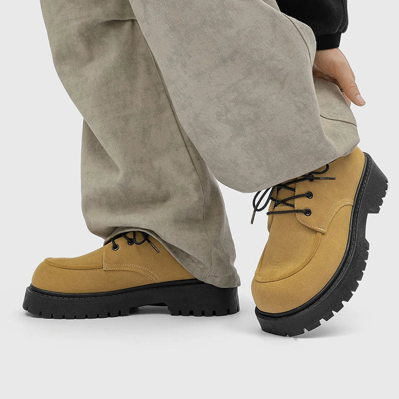 Thick-Soled Derby Work Boots