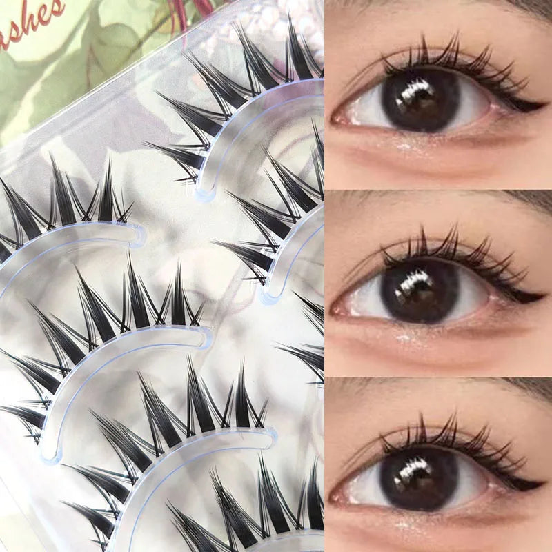 5 Pairs Natural Long Cat Eye False Eyelashes