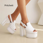 Rivet Chunky High Heels