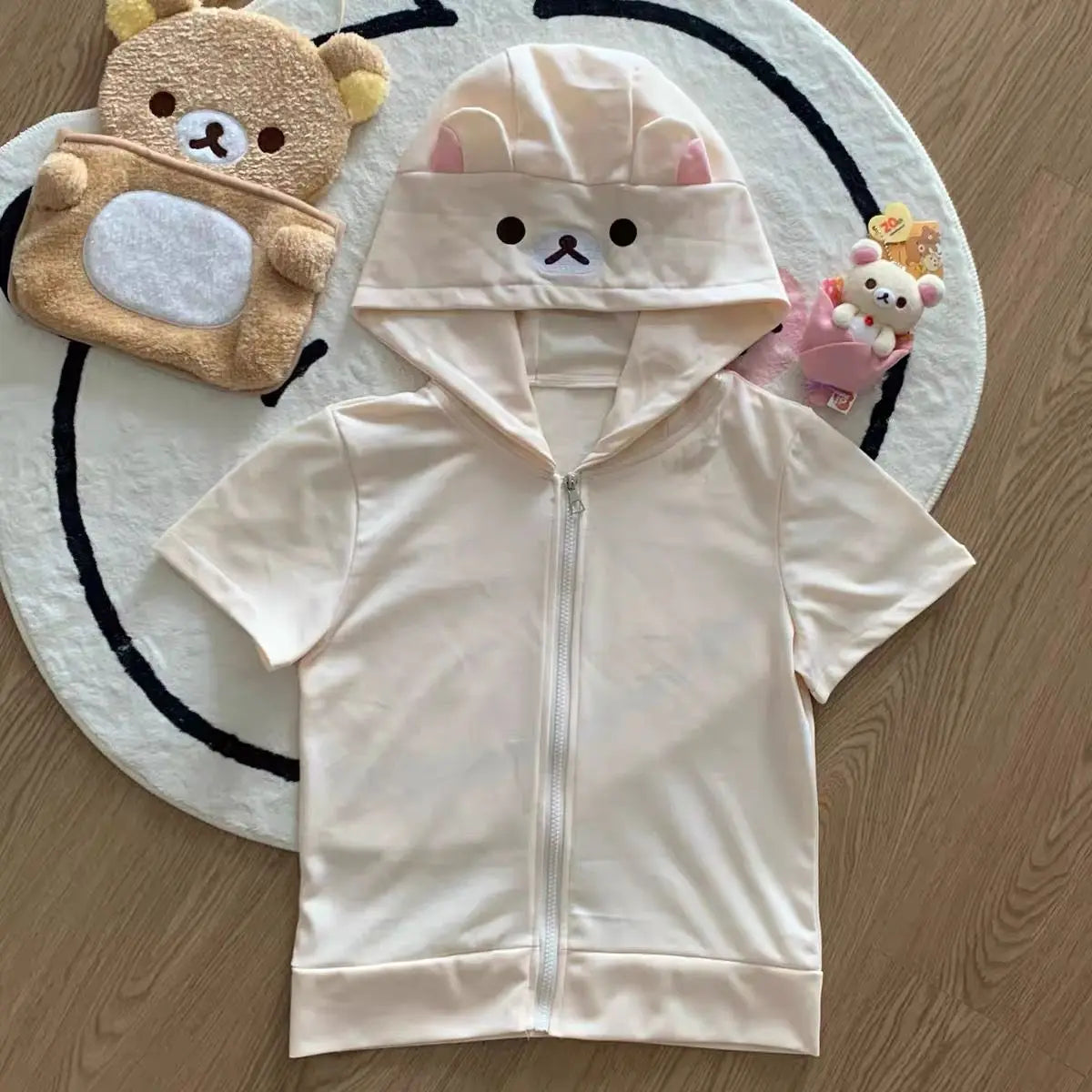 Kawaii Bear Ear Zip Up Hoodie