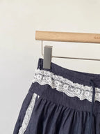 Drawstring Lace Patchwork Bud Shorts