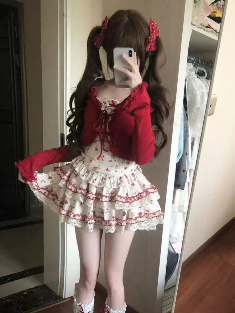 Slim Print Lace 3-Piece Set