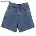 High Waist Straight Jean Short