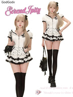 Design Top + High Waist Skirt Set