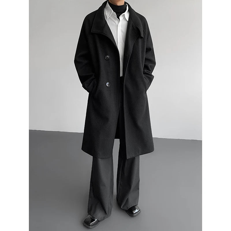 Imitation Wool Trench Coat