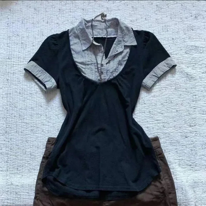 Gothic Y2K Harajuku Blouse